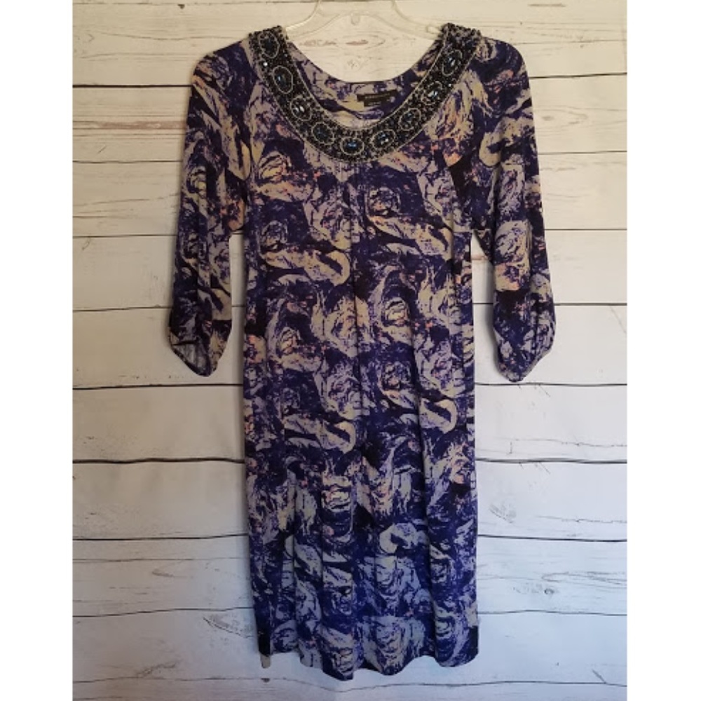 BCBGMAXAZRIA Dark Blue and Purple Dress